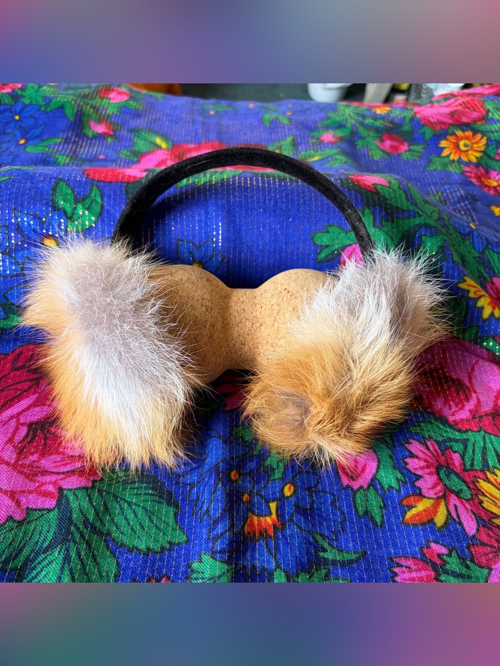 VINTAGE FOX FUR EARMUFFS!